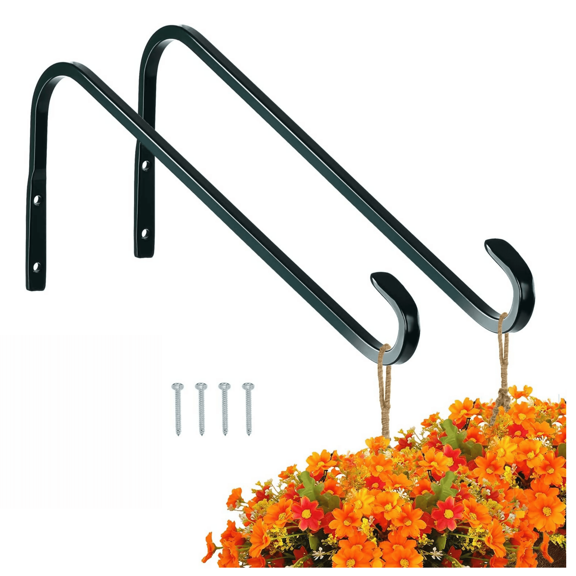Plant Hangers Outdoor for Hanging Plant Bracket, Straight Plant Hanger 6x12 Inch, - ValueBox