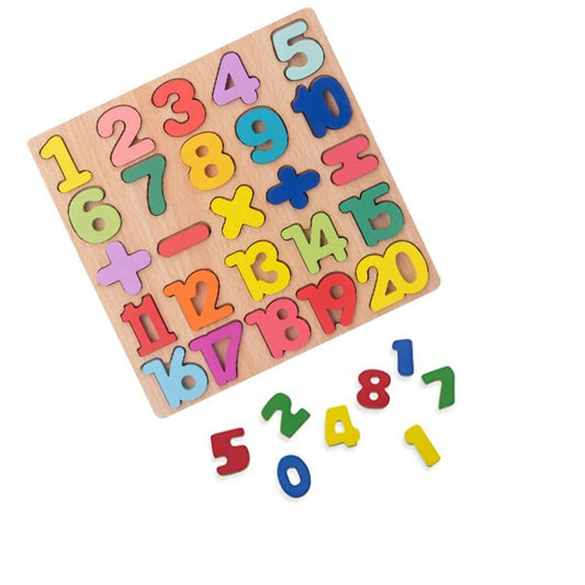 123 Numbers - Thick Wooden 3D Board Puzzle - 20 cm - ValueBox