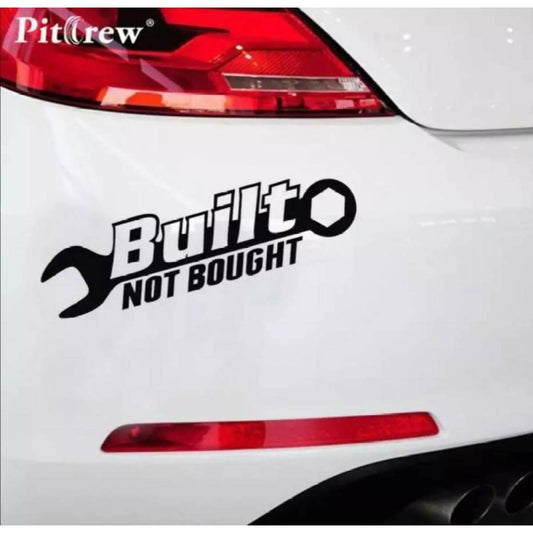 Built not Bought (Black) Sticker for Car - ValueBox