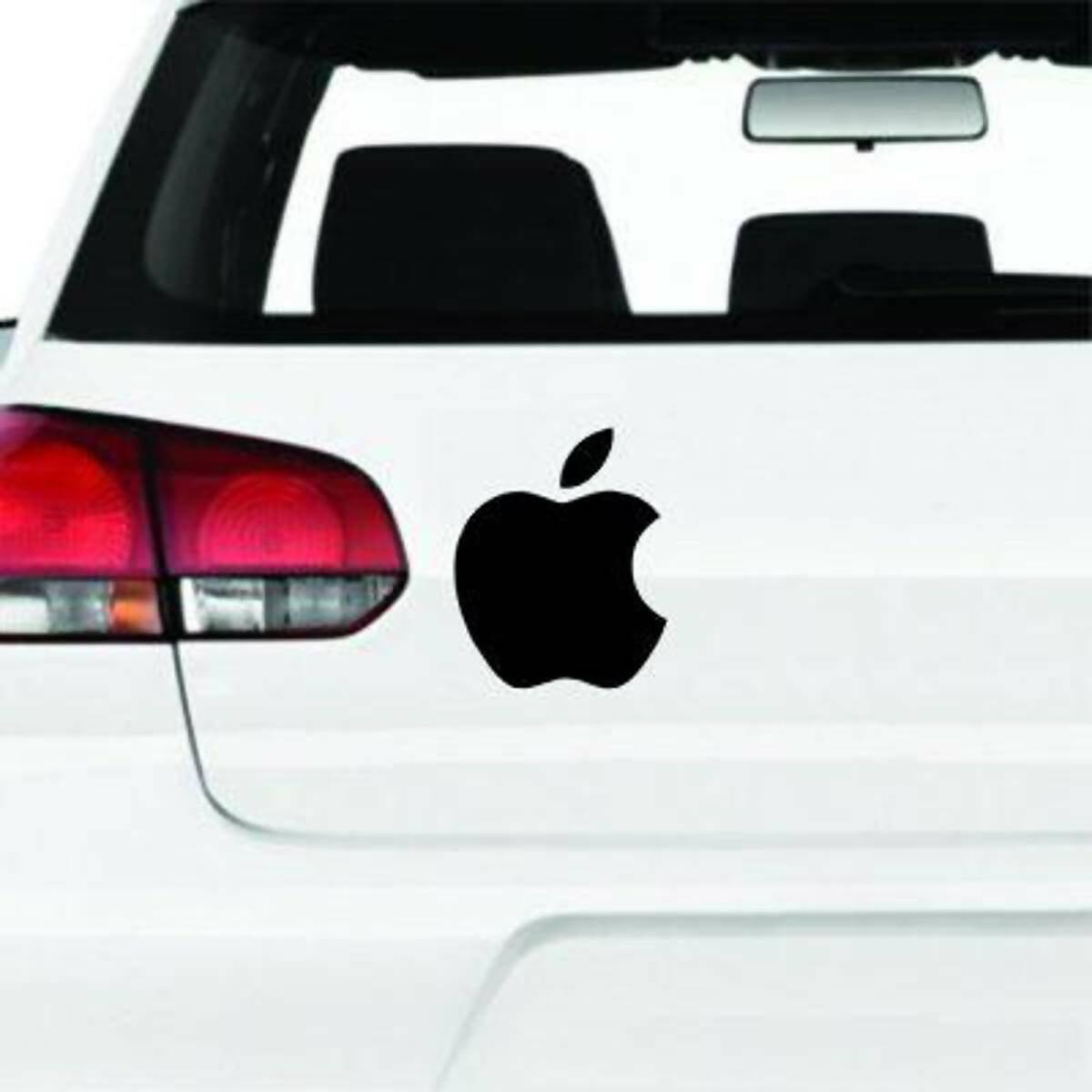 Apple logo (Black) Sticker for Cars - ValueBox