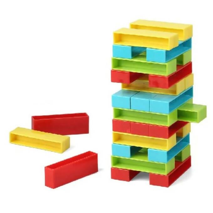 Planet X - Miniature Jenga Tower - 45 Vibrant Stacking Blocks - ValueBox