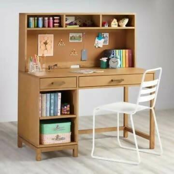 Solidwood York Bookcase Combined with Desk