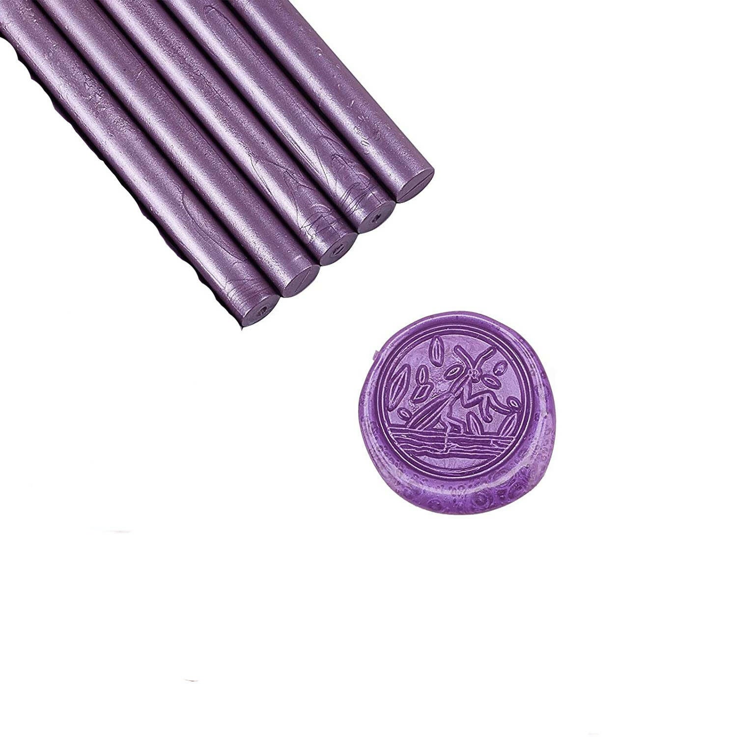 Pack of 5 - Glue Sealing Wax Sticks for Wax Seal Stamp - Purple