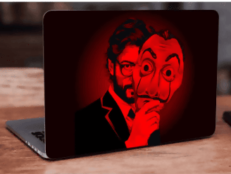 Money Heist Professor Laptop Skin Vinyl Sticker Decal, 12 13 13.3 14 15 15.4 15.6 Inch Laptop Skin Sticker Cover Art Decal Protector Fits All Laptops - ValueBox