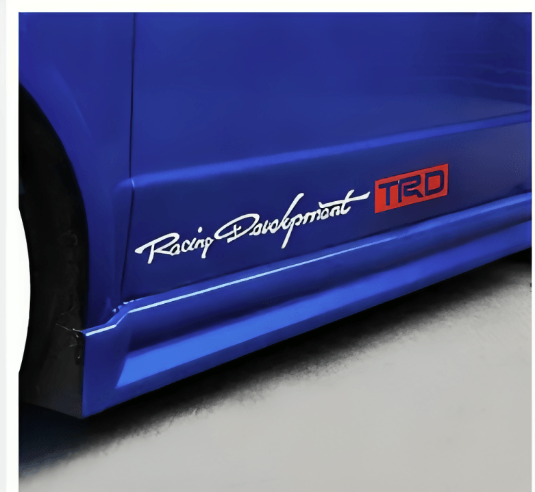 2PCS TRD Car Racing Development Sticker Decals for All cars Racing Development white - ValueBox