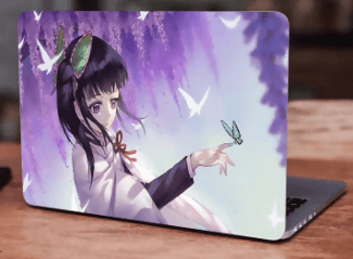 Anime, Demon Slayer, Kimetsu No Yaiba, Kanao Tsuyuri, Laptop Skin Vinyl Sticker Decal, 12 13 13.3 14 15 15.4 15.6 Inch Laptop Skin Sticker Cover Art Decal Protector Fits All Laptops - ValueBox