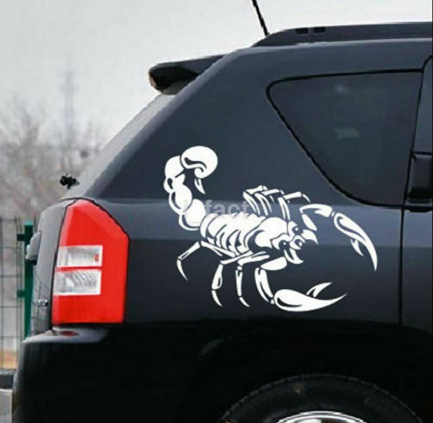 (White) Big Scorpion Sticker for Car Bonnet - ValueBox