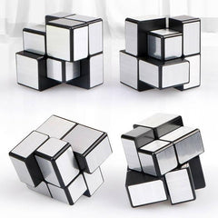 Planet X - Genius Magic Mirror Rubik's Cube 2x2x2 - Silver Challenge - ValueBox