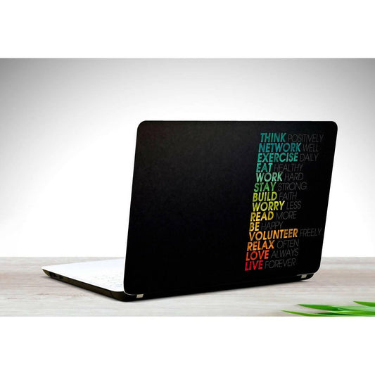 Motivational Quote Typography Laptop Skin Vinyl Stickers - ValueBox
