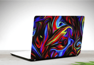 Neon Color Swirl Glass Laptop Skin Vinyl Sticker Decal, 12 13 13.3 14 15 15.4 15.6 Inch Laptop Skin Sticker Cover Art Decal Protector Fits All Laptops - ValueBox