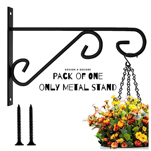 Plant Hangers Outdoor Indoor, Rust-Proof Coated Metal Hanging Basket Hook, Decorative Wall Plant Hooks for Hanging Plants Flowers Lanterns Bird Feeders - ValueBox