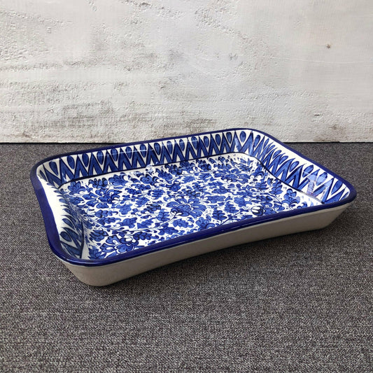 Serina Blue Large Rectangle Dish - ValueBox