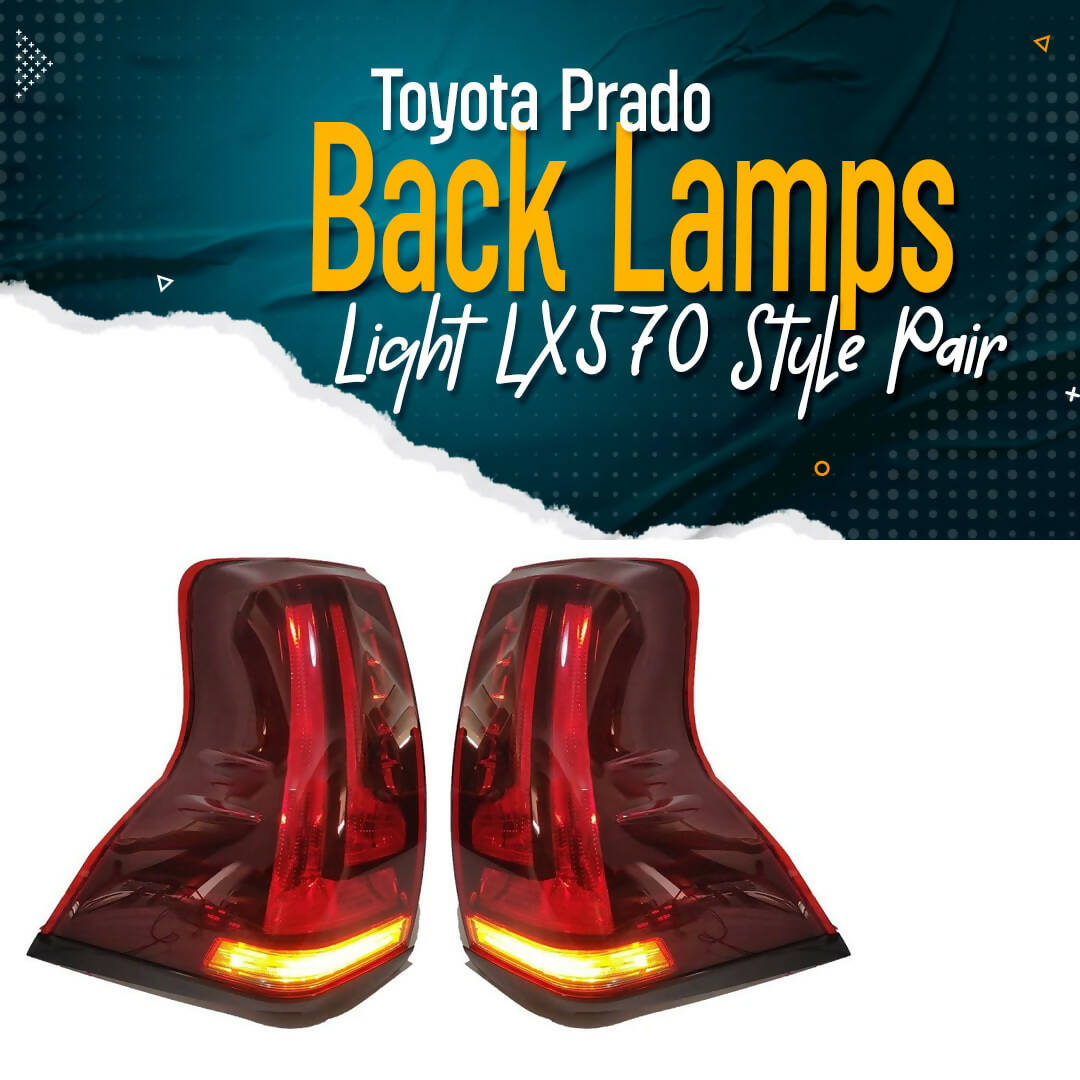 Toyota Prado Back Lamp Light LX570 Style Pair - Model 2009-2021