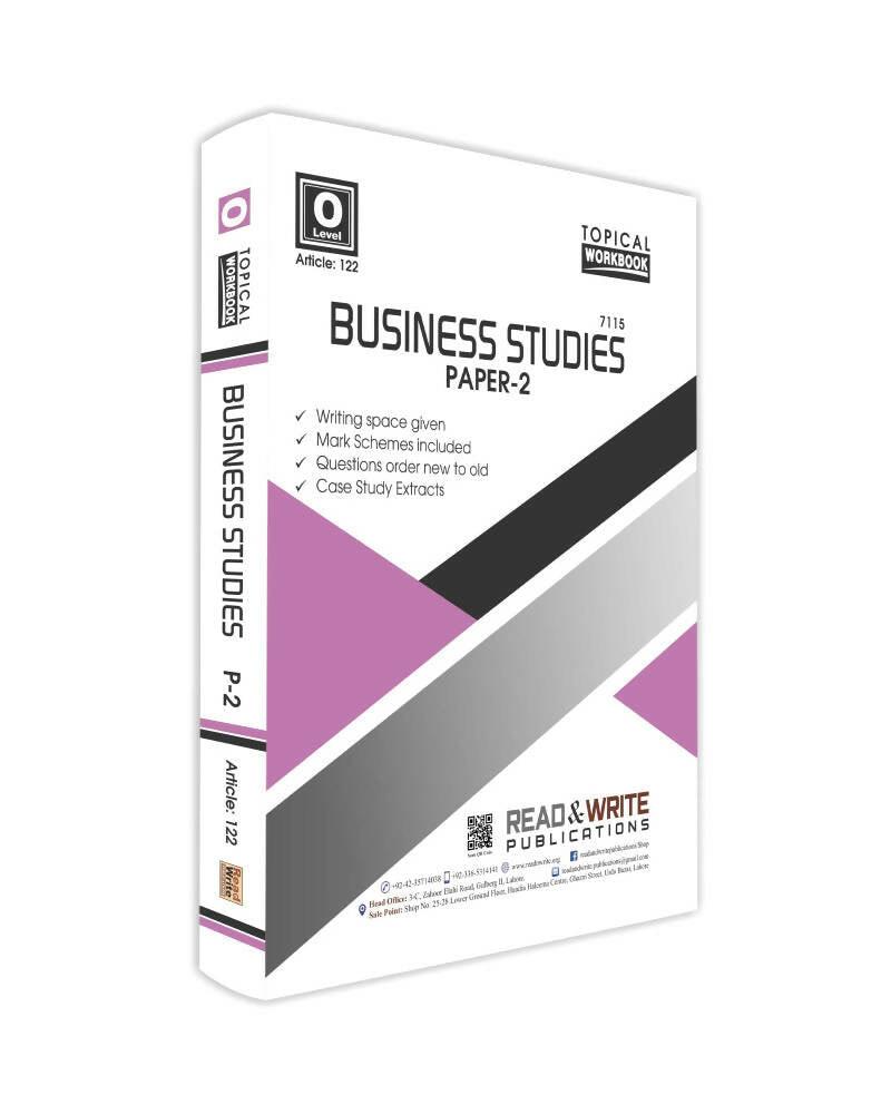 122 Business Studies O Level Paper 2 Topical Workbook - ValueBox