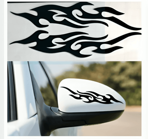 2pcs Universal Car Sticker Styling Engine Hood Motorcycle Decal Decor Mural Vinyl Covers Auto Flame Sticker Car-styling - ValueBox