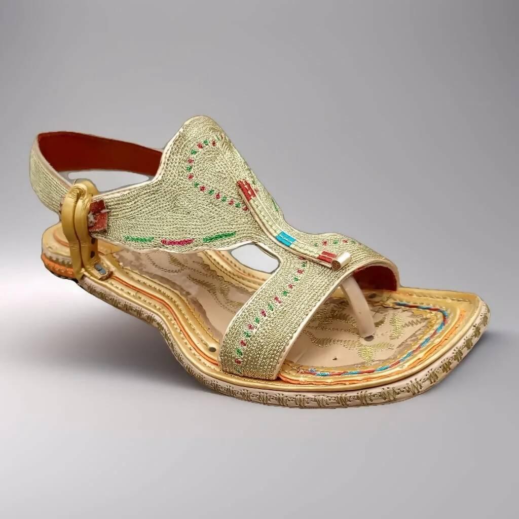 Lawa Zari Chappal Design Embroidered - ValueBox