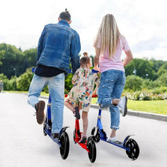 Teens Adults Foldable Adjustable Height 2-Wheel Kick Scooter Aluminum Alloy