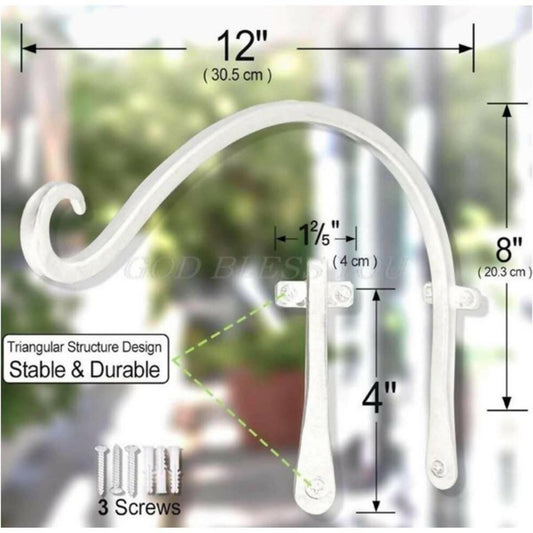 Wall Hanging Flower Pot Support Plant Bracket Hook Hanger - ValueBox