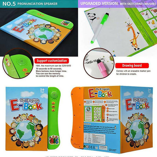 English Reading Electronic Learning E-Book - Early Education Activity Books with Sound & Music - ValueBox