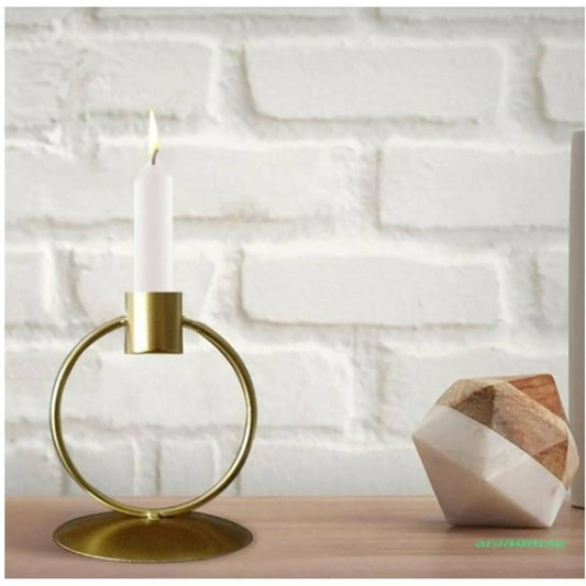 Portable Metal Geometric Table Candle Holder