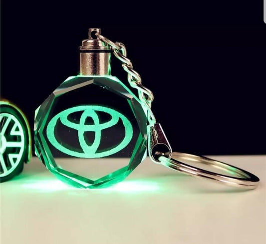 Toyota Car Keychain With Multi Glow Light