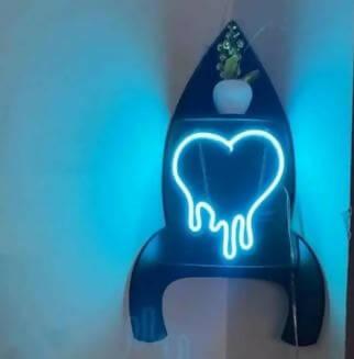 Heart Neon Sign Board Glow Neon Light Wall Signboards Led Sign Boards for Shop Restaurant Room Decoration - ValueBox