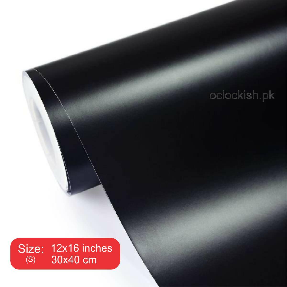 Matte Black 12x16 inches Self Adhesive Vinyl Waterproof PVC Film for Car, Laptop, Mobile, Bike Wrap. Car Bumper Stickers, Car Accessories, Car Modification, Car Styling Decoration. - ValueBox