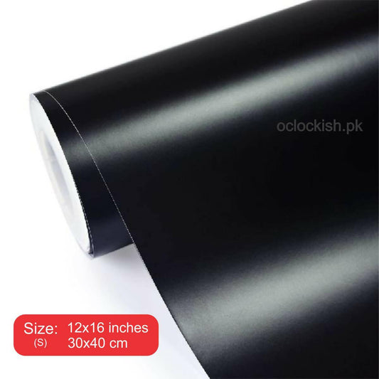 Matte Black 12x16 inches Self Adhesive Vinyl Waterproof PVC Film for Car, Laptop, Mobile, Bike Wrap. Car Bumper Stickers, Car Accessories, Car Modification, Car Styling Decoration.