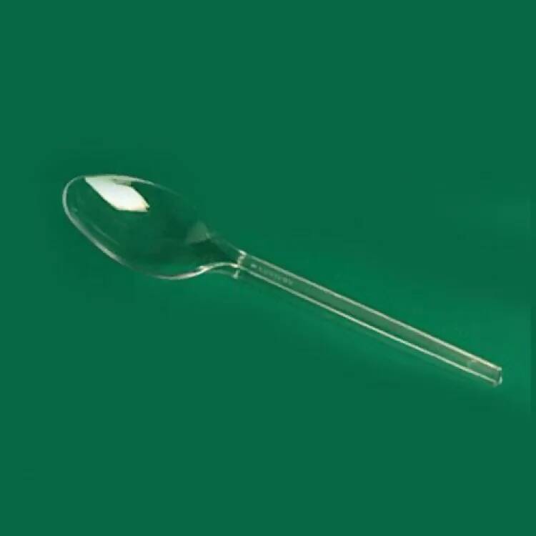 Pack Of 100 - Clear Plastic Cutlery Disposable Spoons