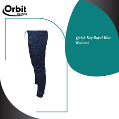 Orbit Quick Dry Royal Blue Bottoms Best for Gyms and Casual Wear - ValueBox
