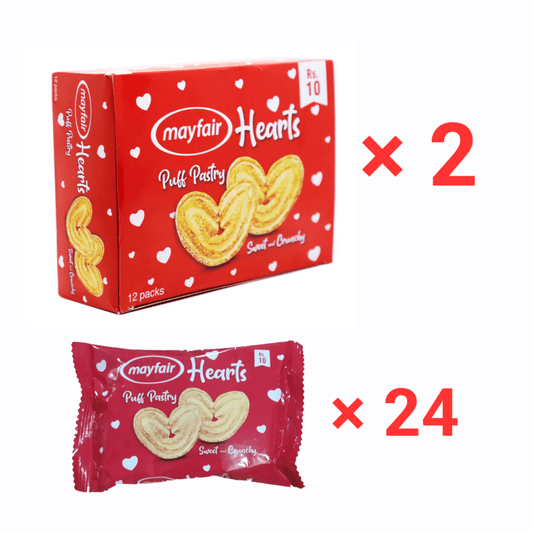 Mayfair Hearts Puff Pastry. 15 Rs 10 Packs