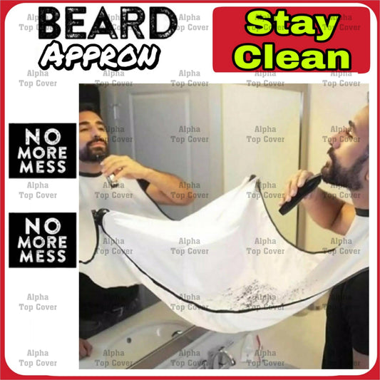 Male Beard Apron - ALPHA Men Haircut Apron Parachute Reusable Long Life Quality - ValueBox
