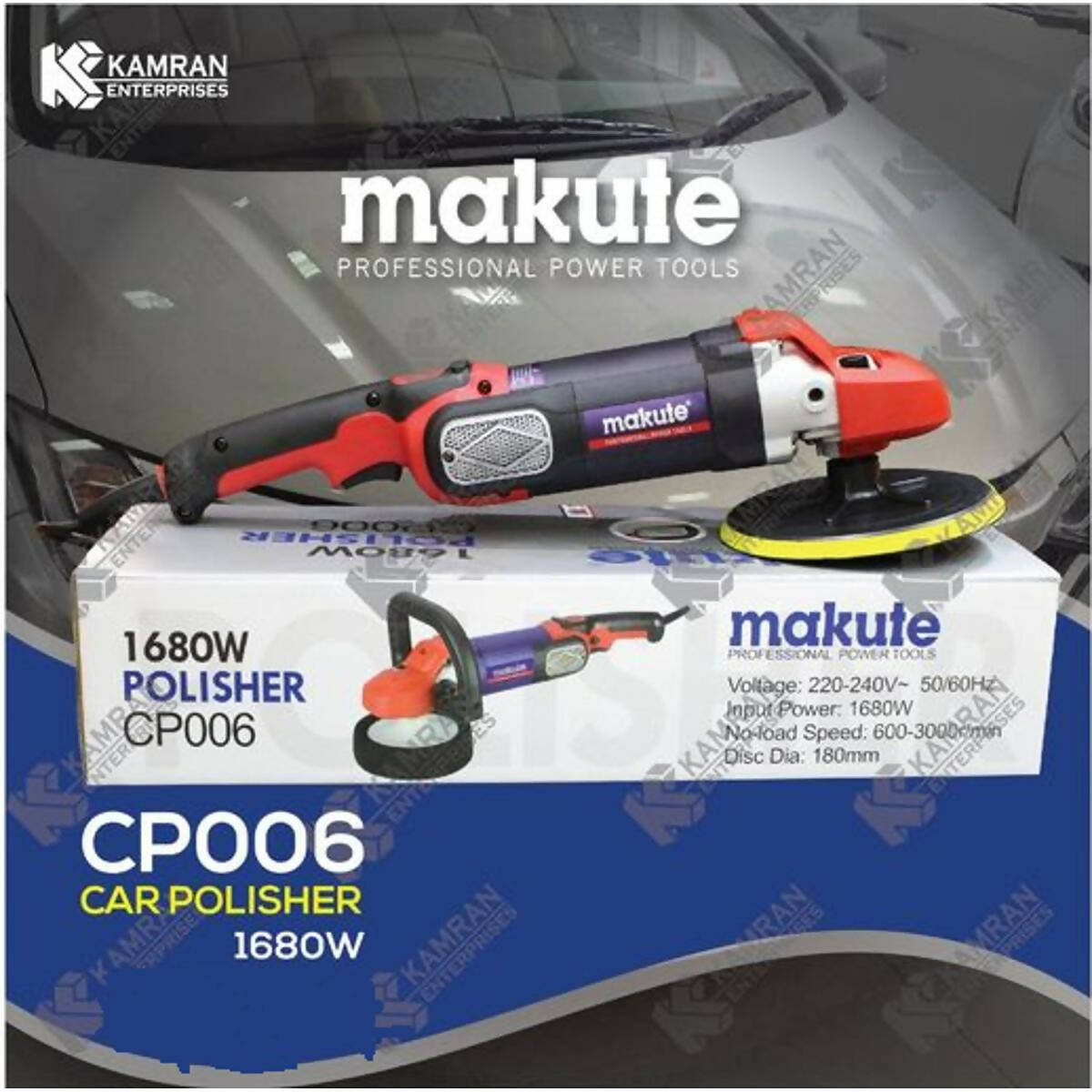 Makute Cp006 Car Polisher 1680watts - 100% Copper