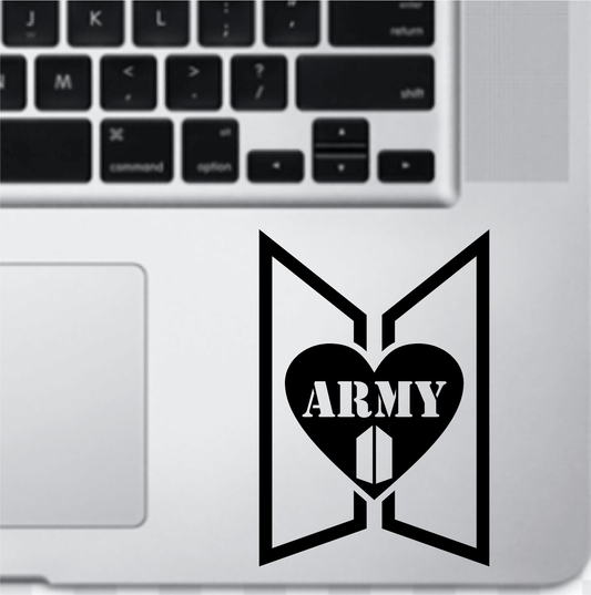 BTS arrmy Logo Vinyl Decal Laptop Sticker, Laptop Stickers for Boys and Girls, Bike Stickers, Car Bumper Stickers by Sticker Studio