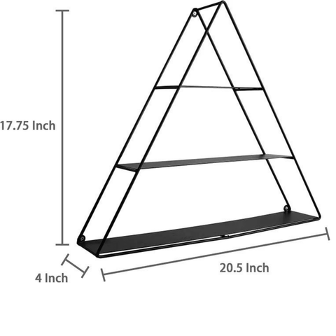 Triangular 3 Tier Decorative Display Shelf for Collectibles and Crystals - ValueBox