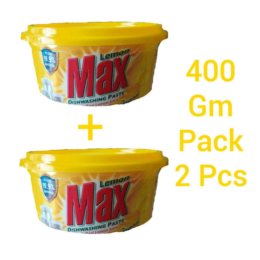 Lemon Max Dishwashing Paste With Real Lemon Juice Energy. 400 Gm Pack. 2 Pcs.