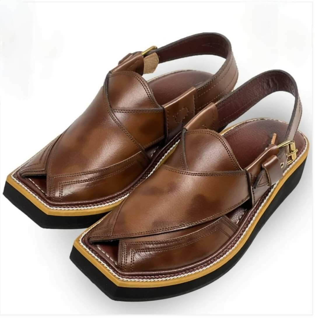 Kaptaan Chappal – Gents – Genuine Leather – Black AND Brown– Soft Insole - ValueBox