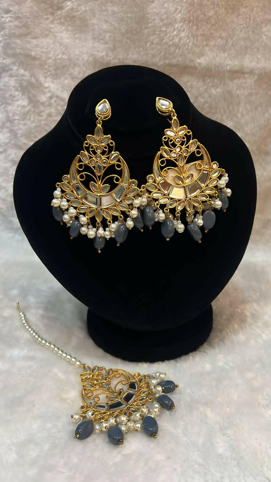 White Stone Bindiya Earrings - ValueBox