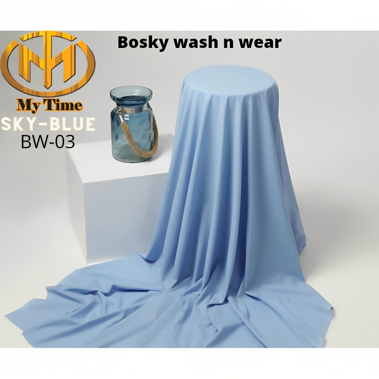 bosky wash n wear for gents | My time Bosky wash n wear unstitched | Sky blue