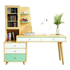 Computer Desk Study Table Office Home Furniture Wooden Laptop Desk With Bookcase Sported Notebook Laptop Table Laptop Stand Sale - ValueBox