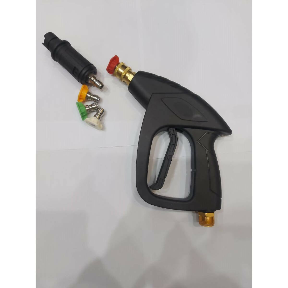 Short Gun For Pressure Washers With 1/4 Quick Connector 4 Spray Nozzles Quick Connect Tips - M22 Connector
