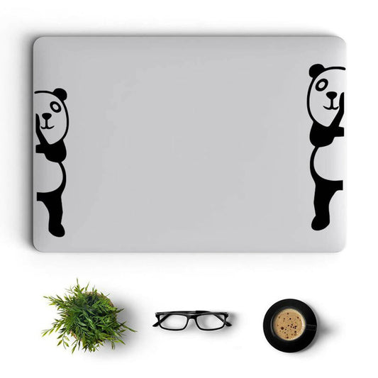 2Pcs Peeking Panda Brother Vinyl Decal Laptop Sticker, Laptop Stickers by Sticker Studio - ValueBox