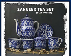 Blue Potery Zanjeer tea Set 17pcs
