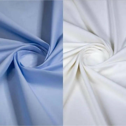 Pack Of 2 (Sky Blue, Off White)Suits Of Washing Wear Unstitched Fabric For Men (shalwarkameez)