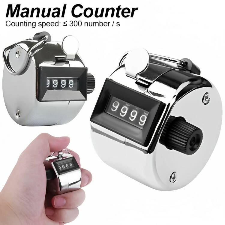 Stainless Steel Hand Tally Counter Tasbeeh Pack 0f 3