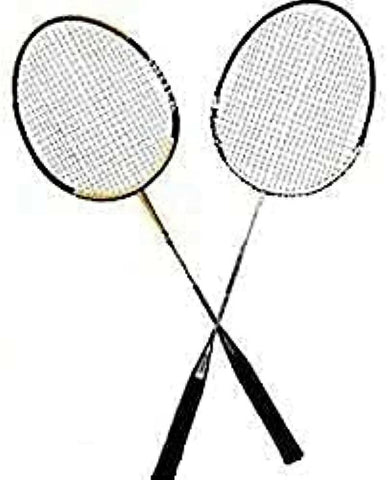 2 Badminton Rackets For adults with 2 feather Shuttles - Japanese - ValueBox