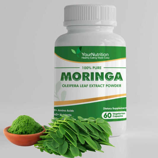 Moringa Pure Oleifera Leaf Extract (60 Pills) - Natural Weight Loss Supplement - Energy and Metabolism Booster-YourNutrition