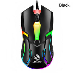 Gaming Mouse 1600Dpi S1 E-Sports Luminous Wired Mouse USB Wired Desktop Laptop Mute Computer Game Mouse - ValueBox