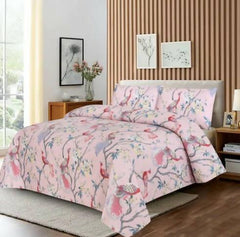 Best Quality Unique Designed Bedsheet Set single and Double Printed cotton bedsheet Satin and fitted silk - ValueBox