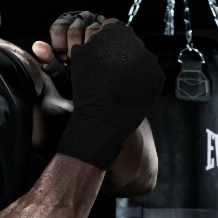 Pair Cotton Bandage Wrist Hand Wraps Boxing MMA Protector